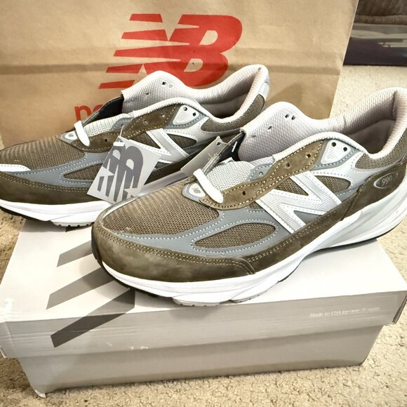$399 Authentic NEW BALANCE U990OG6 Made in USA Men\'s Green Gray Trainers Sz.10.5 main image 11